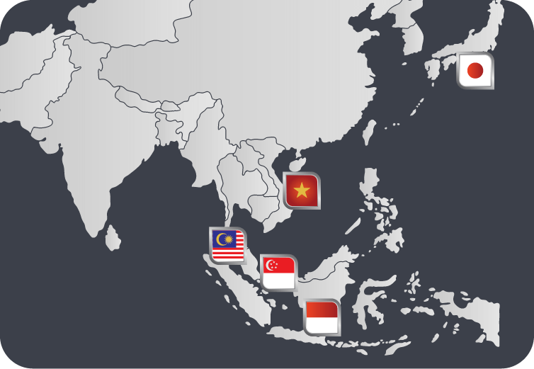Map with flags