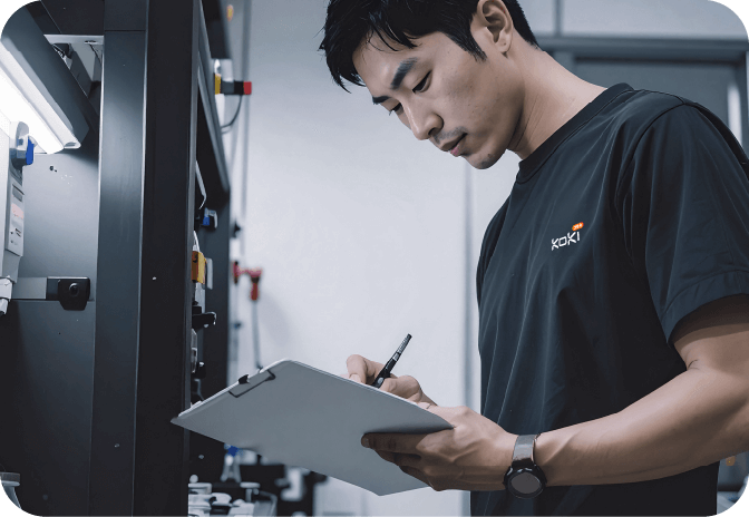 Technician working